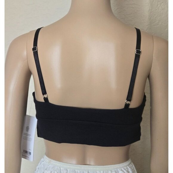 ATHLETA Well Rested Rib Sleep Bra Black longline Size S - Picture 3 of 5